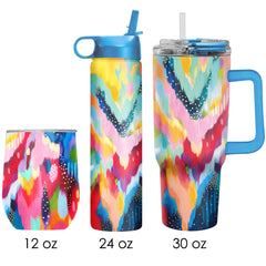 EttaVee "Brush 100" Insulated Drinkware Set of 3, 1 per size