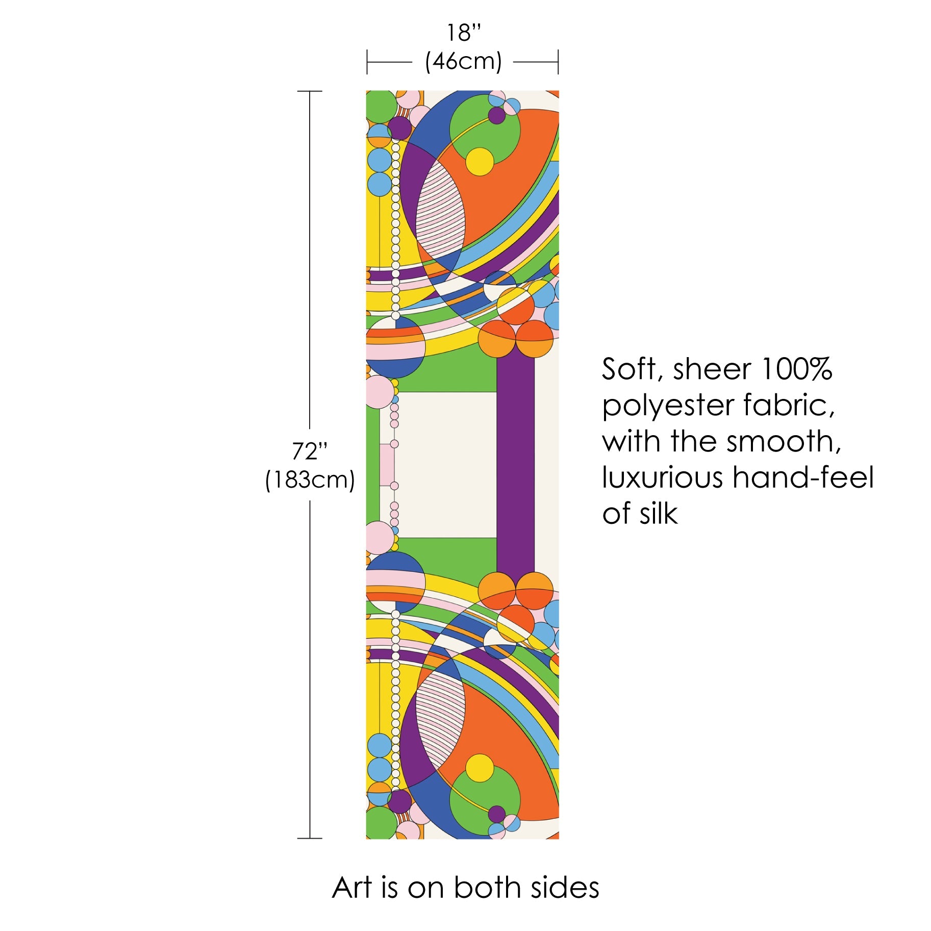Frank Lloyd Wright March Balloons Long Sheer Scarf – Lightweight, Elegant, Silky-Soft