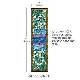 Tiffany Field of Lilies Long Sheer Scarf – Lightweight, Elegant, Silky-Soft