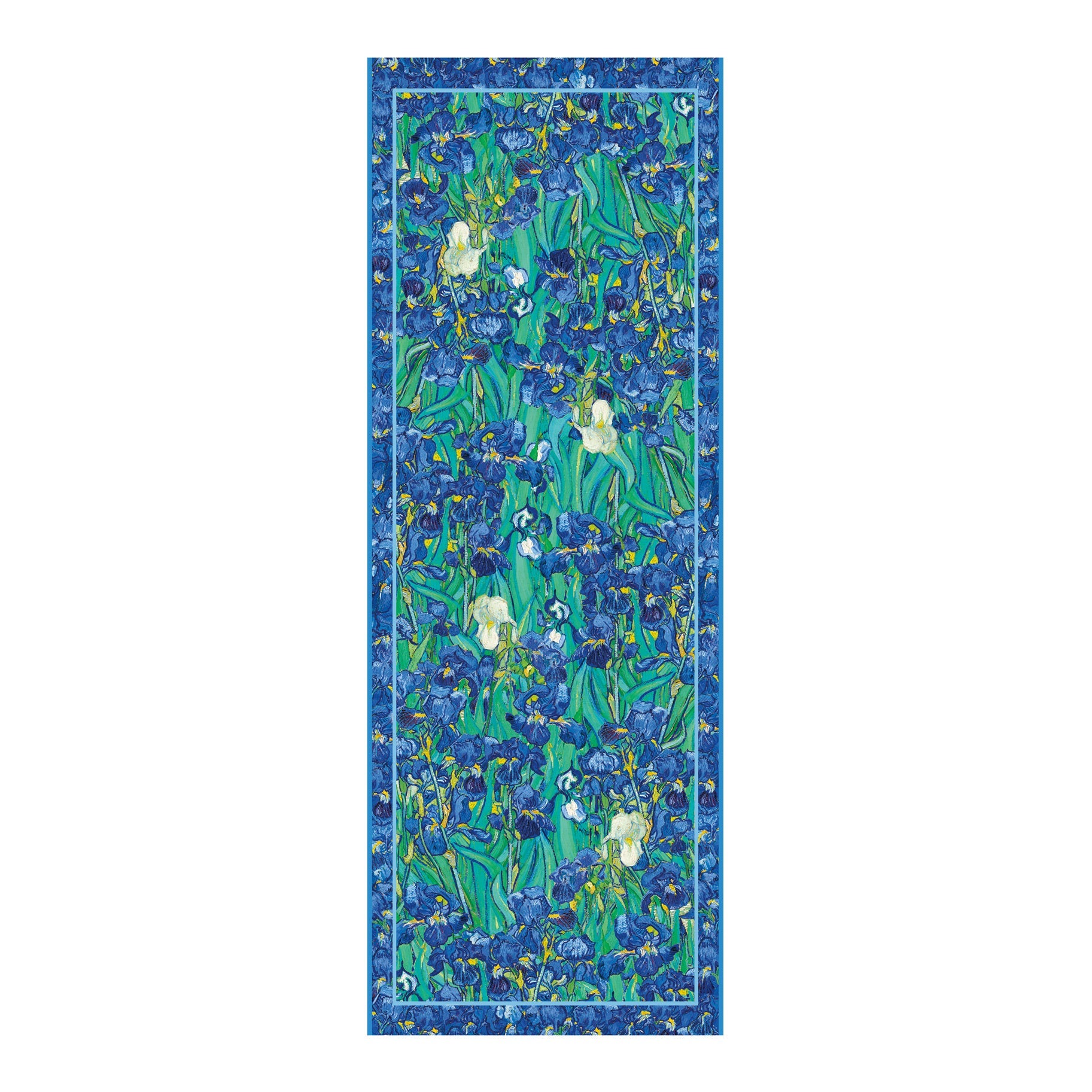 van Gogh Irises Silk Blend Shawl – Lightweight Dressy Wrap for Women