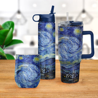12 oz Stemless Wine Tumbler - van Gogh "Starry Night"