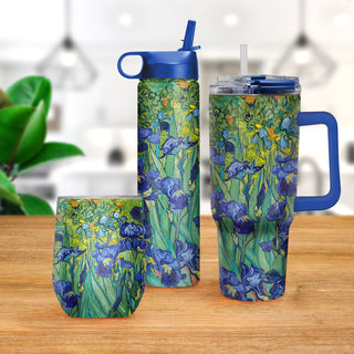 24 oz Water Bottle - van Gogh "Irises"