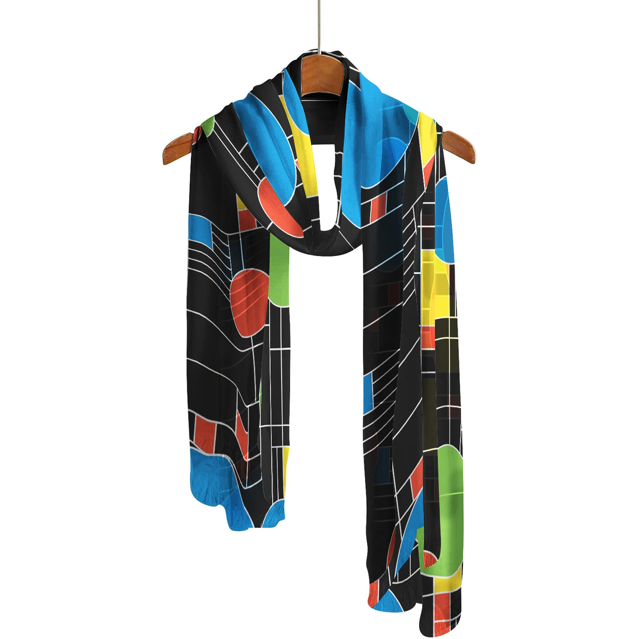Frank Lloyd Wright Coonley Playhouse Long Sheer Scarf – Lightweight, Elegant, Silky-Soft - Glamourous Grace