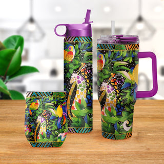 Laurel Burch Jungle Song Insulated Drinkware Set of 3, 1 per size