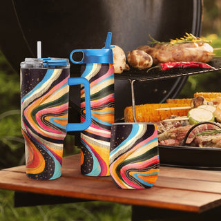 24 oz Water Bottle - EttaVee "Abstract 1"