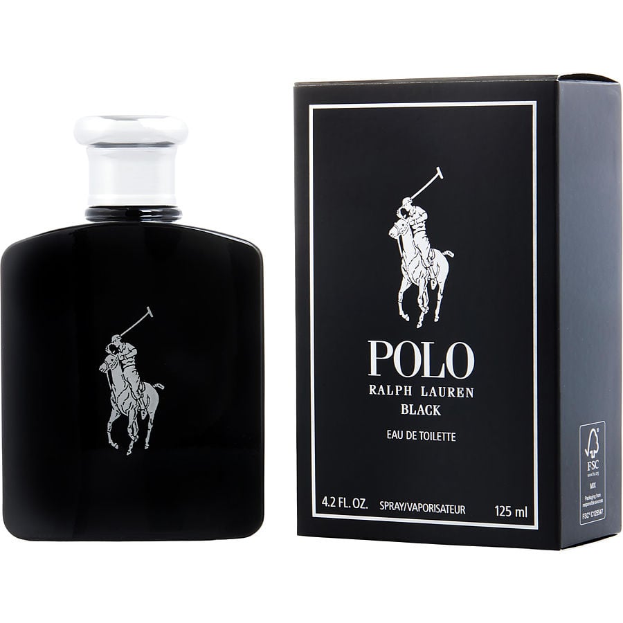 Ralph Lauren Polo Black Eau de Toilette Spray for Men, 4.2 oz