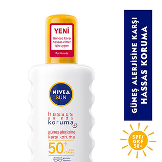 Nivea Sun SPF 50+ Sunscreen Spray for Sensitive Skin: UVA/UVB Protection, Fragrance-Free, Allergy-Friendly, Non-Greasy - Glamourous Grace