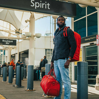 Red Leather Luxury Carry-On Patented Backpack (Only 300 Made)