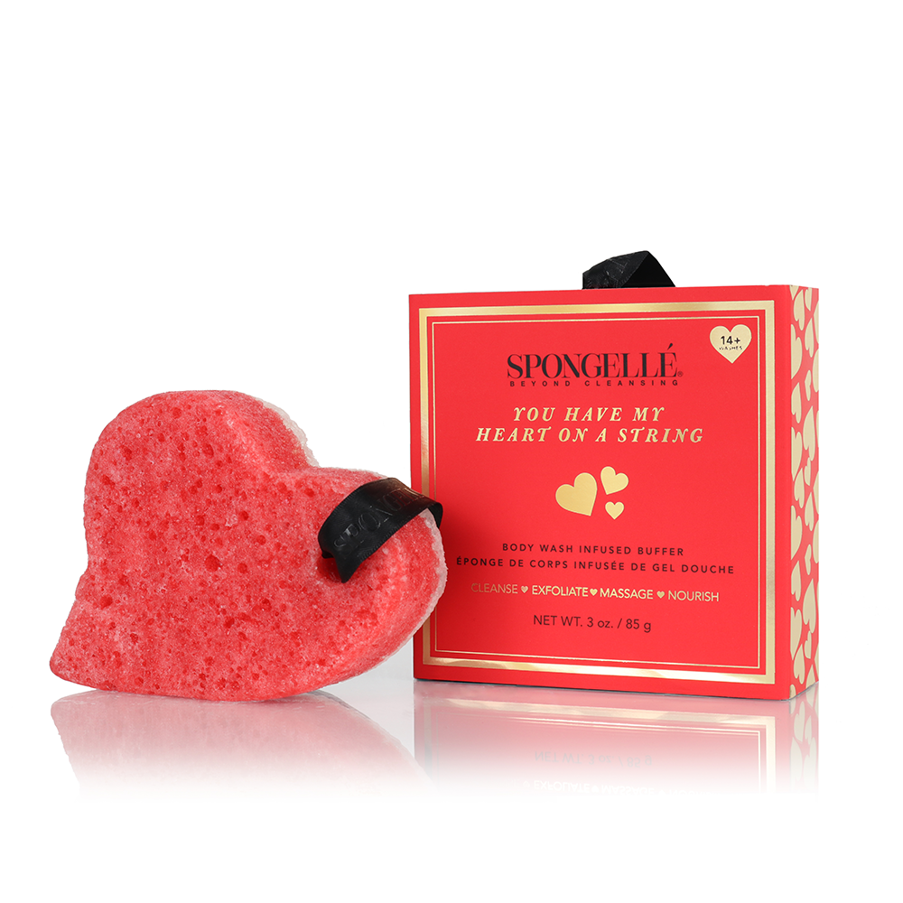 You Have My Heart on a String: Boxed Heart Shaped Sponge - Glamourous Grace