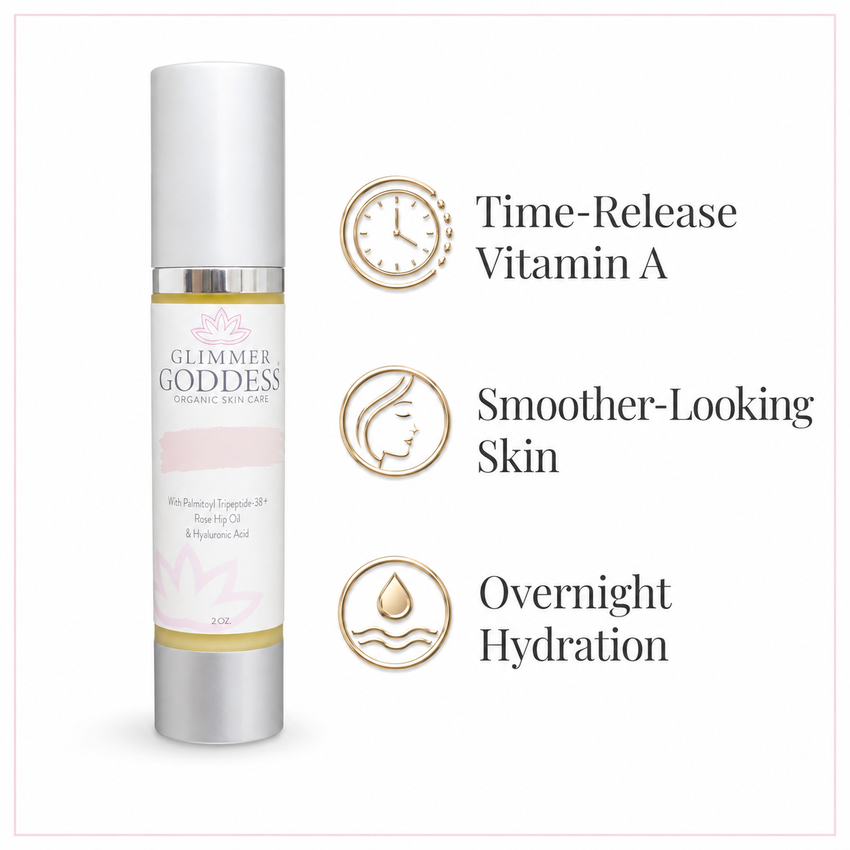 Organic Vitamin A Microcaps Night Cream – Brightening Anti-Aging Treatment - Glamourous Grace