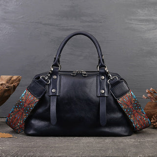 Retro Leather Tote Bag for Women Full Grain Leather Crossbody Bag