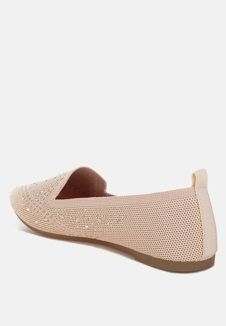 Abedi Rhinestone Embellished Pull Tab Loafers - Glamourous Grace