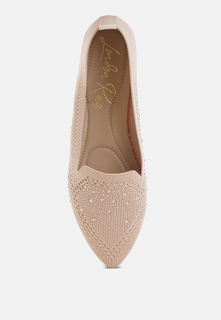 Abedi Rhinestone Embellished Pull Tab Loafers - Glamourous Grace