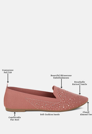 Abedi Rhinestone Embellished Pull Tab Loafers