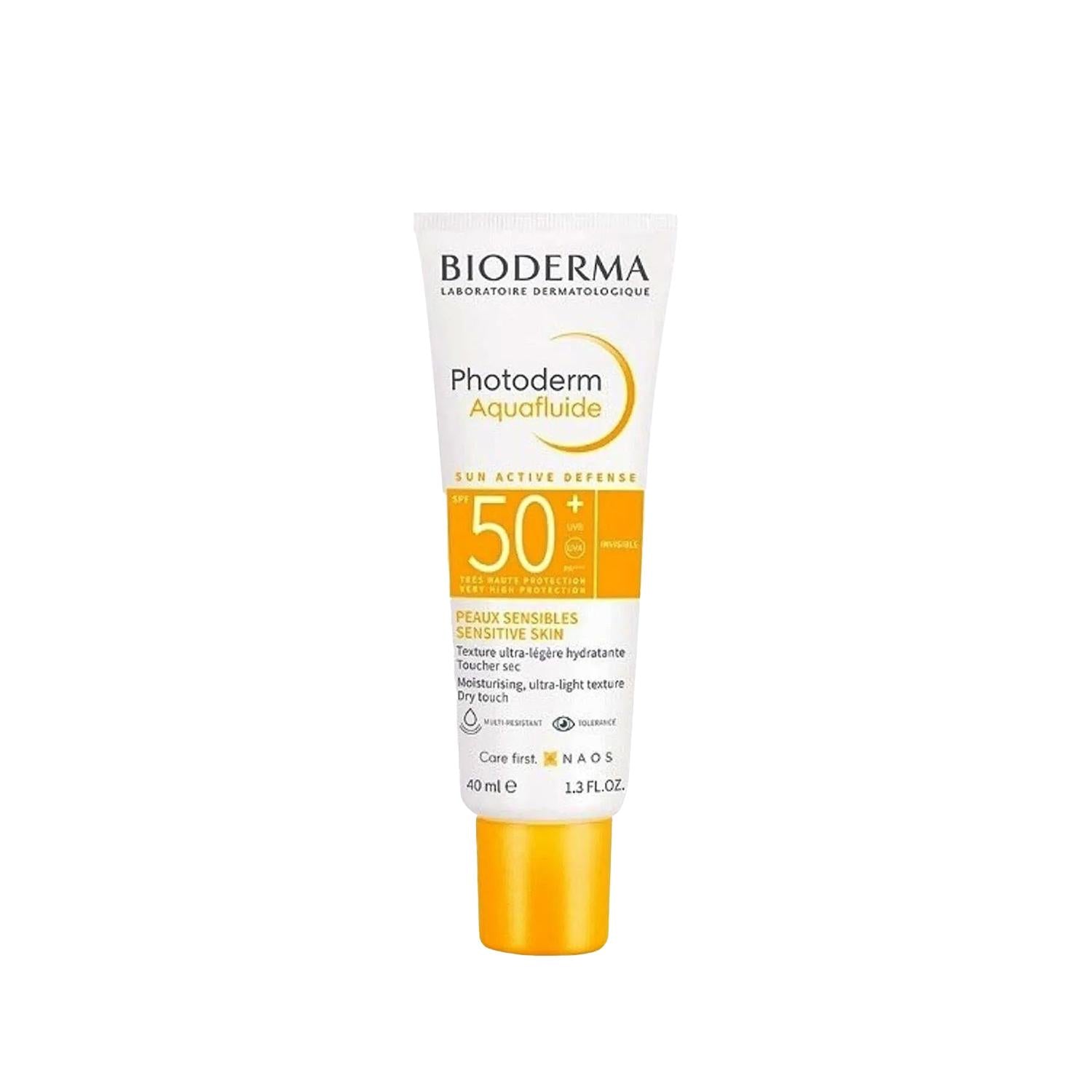Bioderma Photoderm Aquafluide SPF 50+ Sunscreen Cream - Lightweight, Matte Finish, High Protection - Glamourous Grace