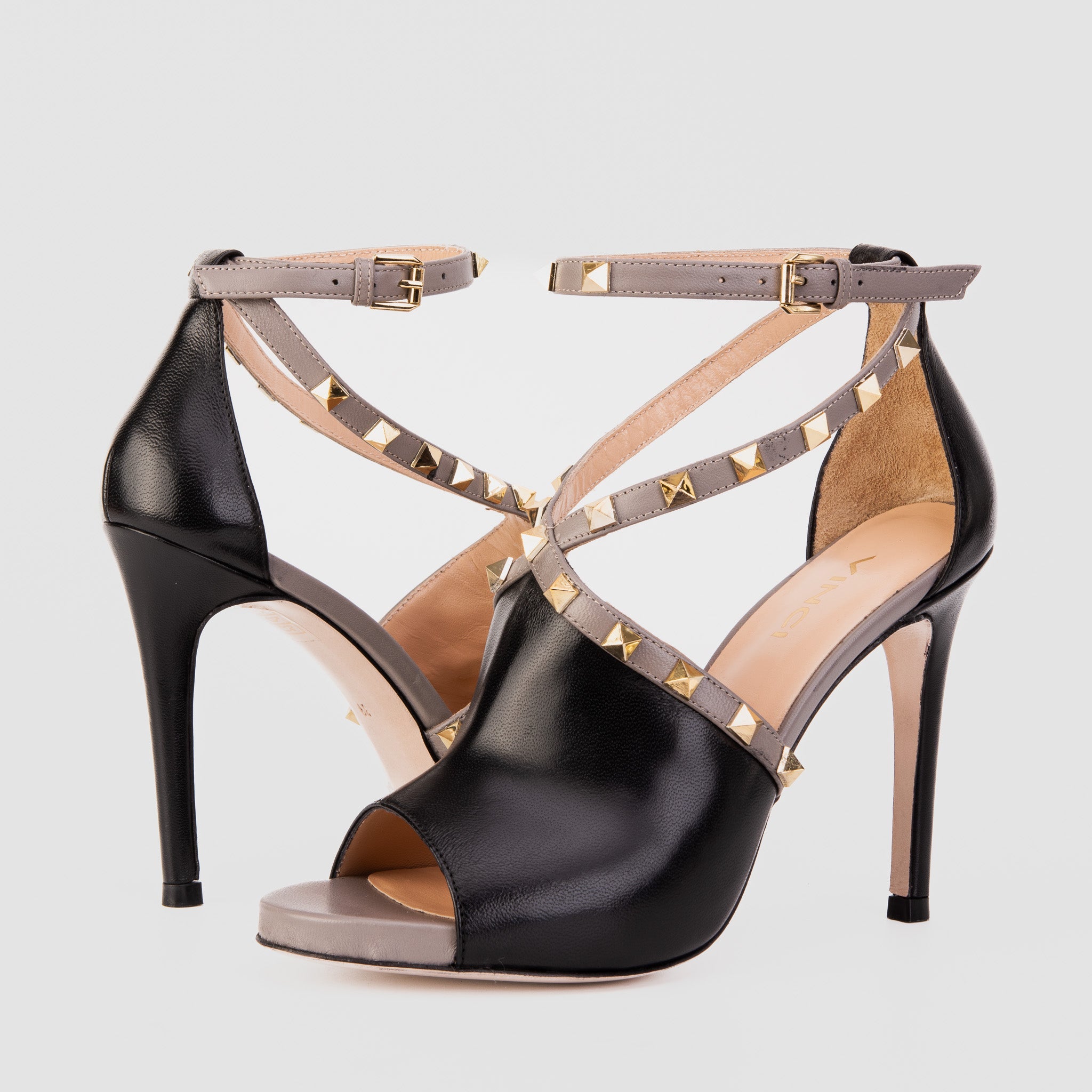 The Ribnica Black Leather Ankle Strap Women Sandal - Glamourous Grace