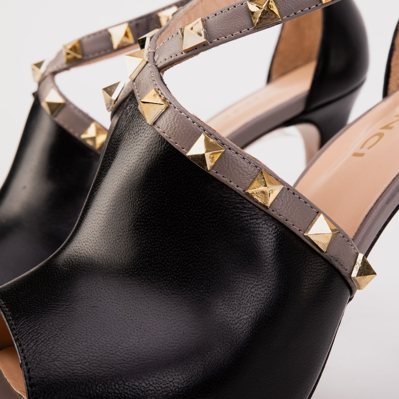 The Ribnica Black Leather Ankle Strap Women Sandal - Glamourous Grace