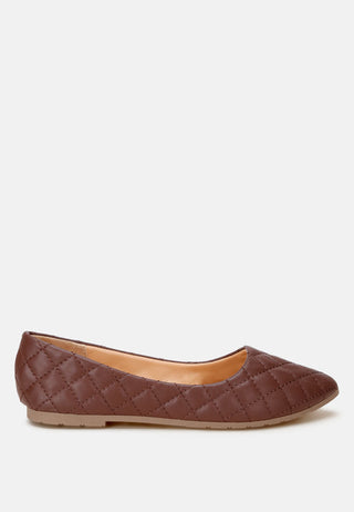 Rikhani Quilted Detail Ballet Flats
