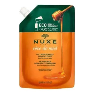 Nuxe Reve De Miel Ultra Rich Cleansing Gel: Honey-Infused Face & Body Wash for Dry, Sensitive Skin - Natural, Paraben & SLS Free - Glamourous Grace