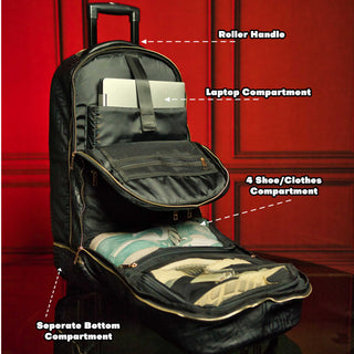 Monogram Leather Roller Bag Set (Signature Roller and Duffle)