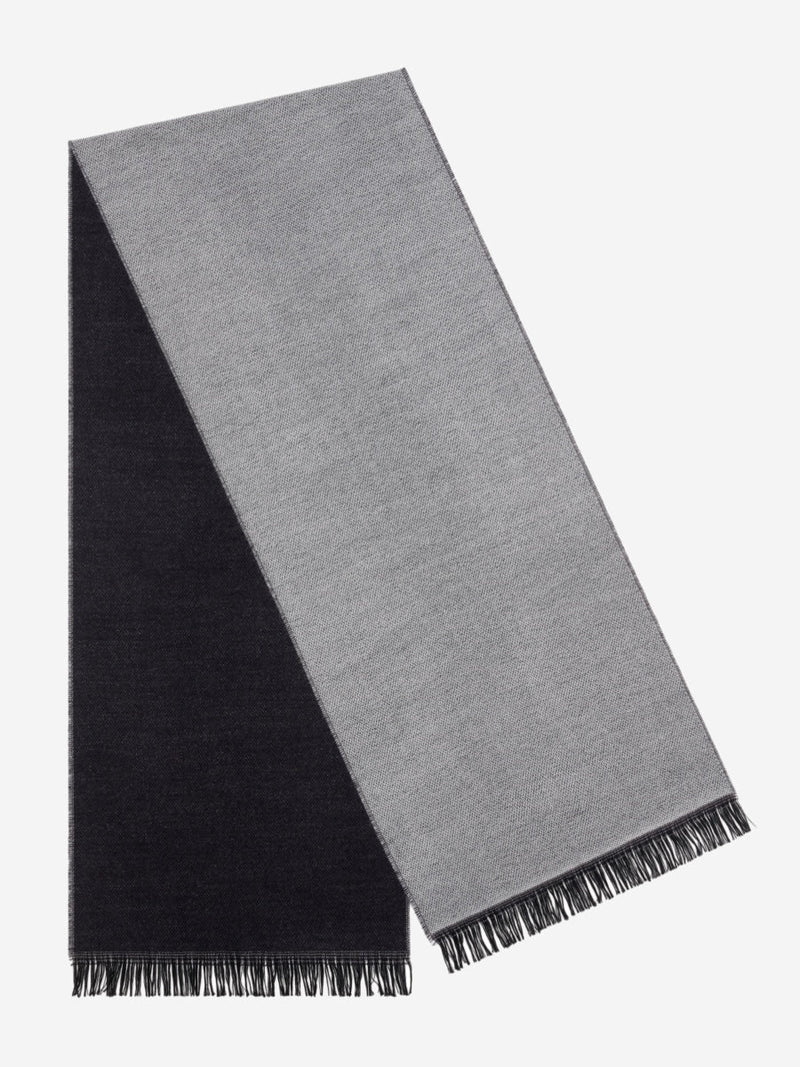 Romeo (blue/grey) - Italian warm and soft scarf made from 100% wool - Glamourous Grace