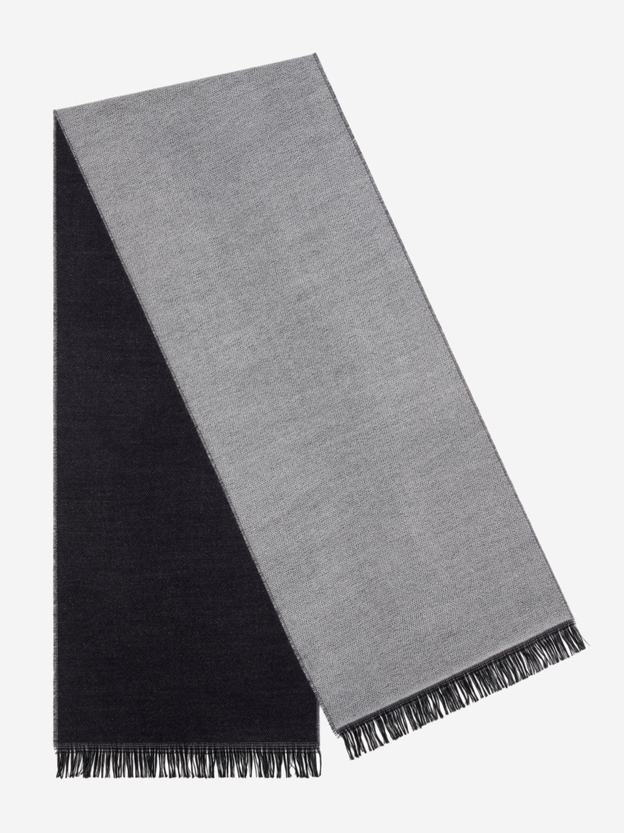 Romeo (blue/grey) - Italian warm and soft scarf made from 100% wool - Glamourous Grace