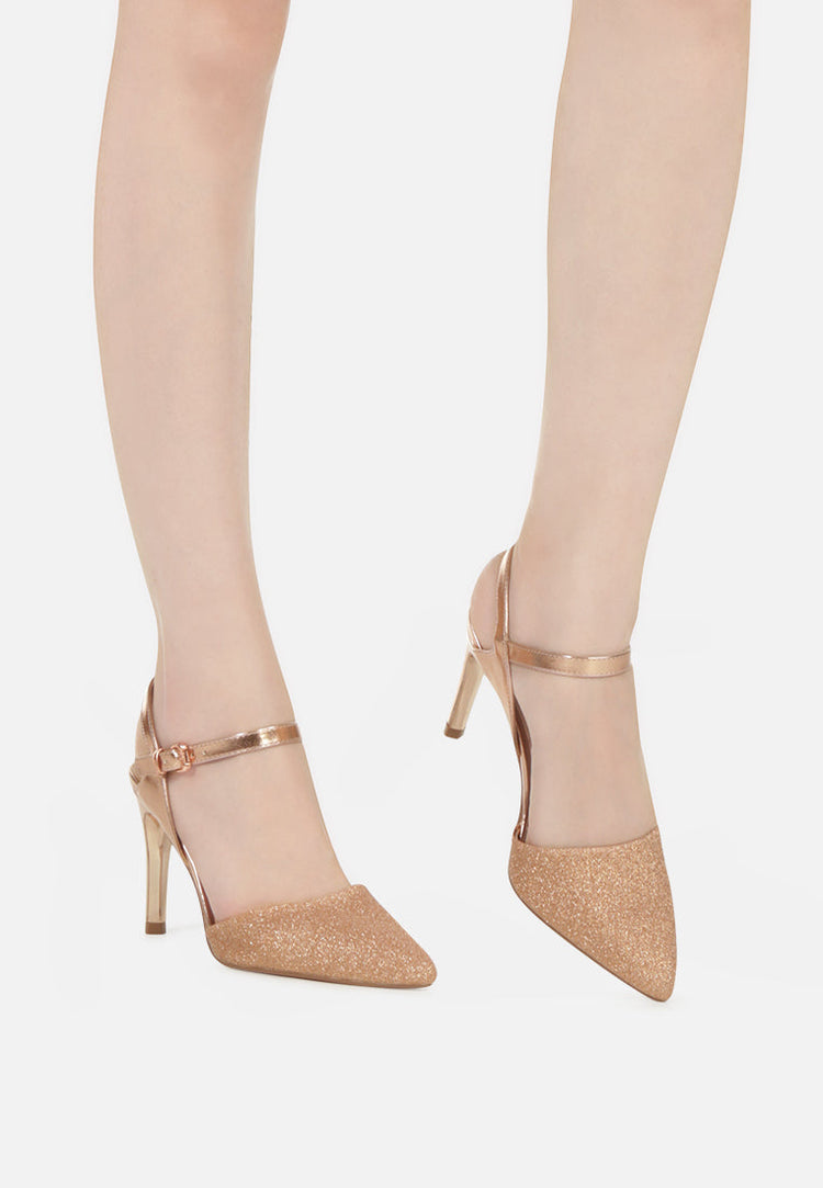 Sha Ankle Strap Slingback Stiletto Heel Sandals