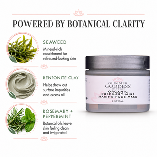 Organic Rosemary Mint Algae Face Mask for Acne & Rosacea - Glamourous Grace