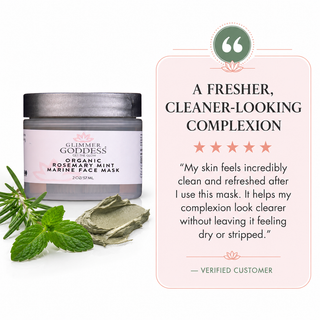Organic Rosemary Mint Algae Face Mask for Acne & Rosacea - Glamourous Grace