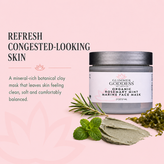 Organic Rosemary Mint Algae Face Mask for Acne & Rosacea - Glamourous Grace