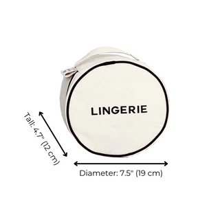 Round Lingerie Case – Cream - Glamourous Grace