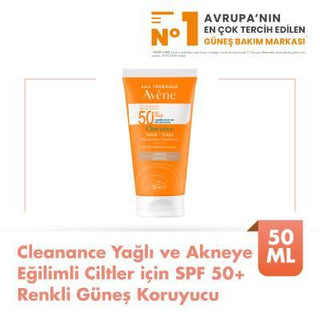 Avene Cleanance SPF 50+ Colored Sunscreen for Oily & Acne-Prone Skin - Non-Greasy, Tinted Protection - Glamourous Grace