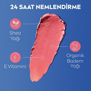 NIVEA Colored Lip Care Cream with SPF30 UV Protection - Moisturizing, Natural Ingredients, 3-in-1 Formula - Glamourous Grace