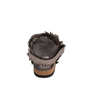 River Dance Woven Sandal in Pewter - Glamourous Grace