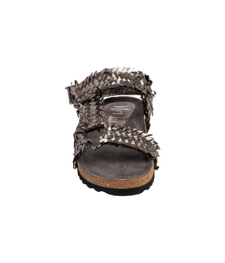 River Dance Woven Sandal in Pewter - Glamourous Grace