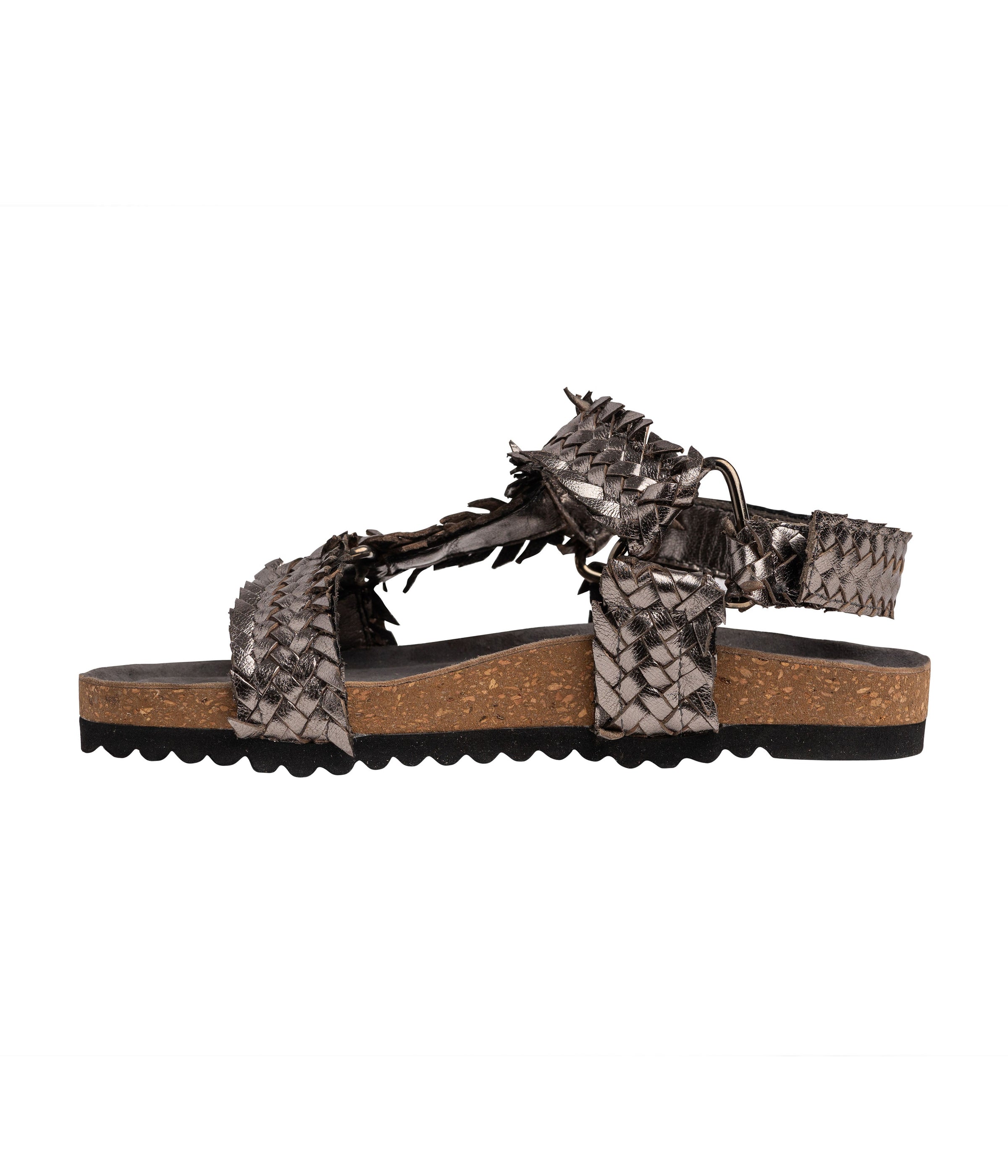 River Dance Woven Sandal in Pewter - Glamourous Grace