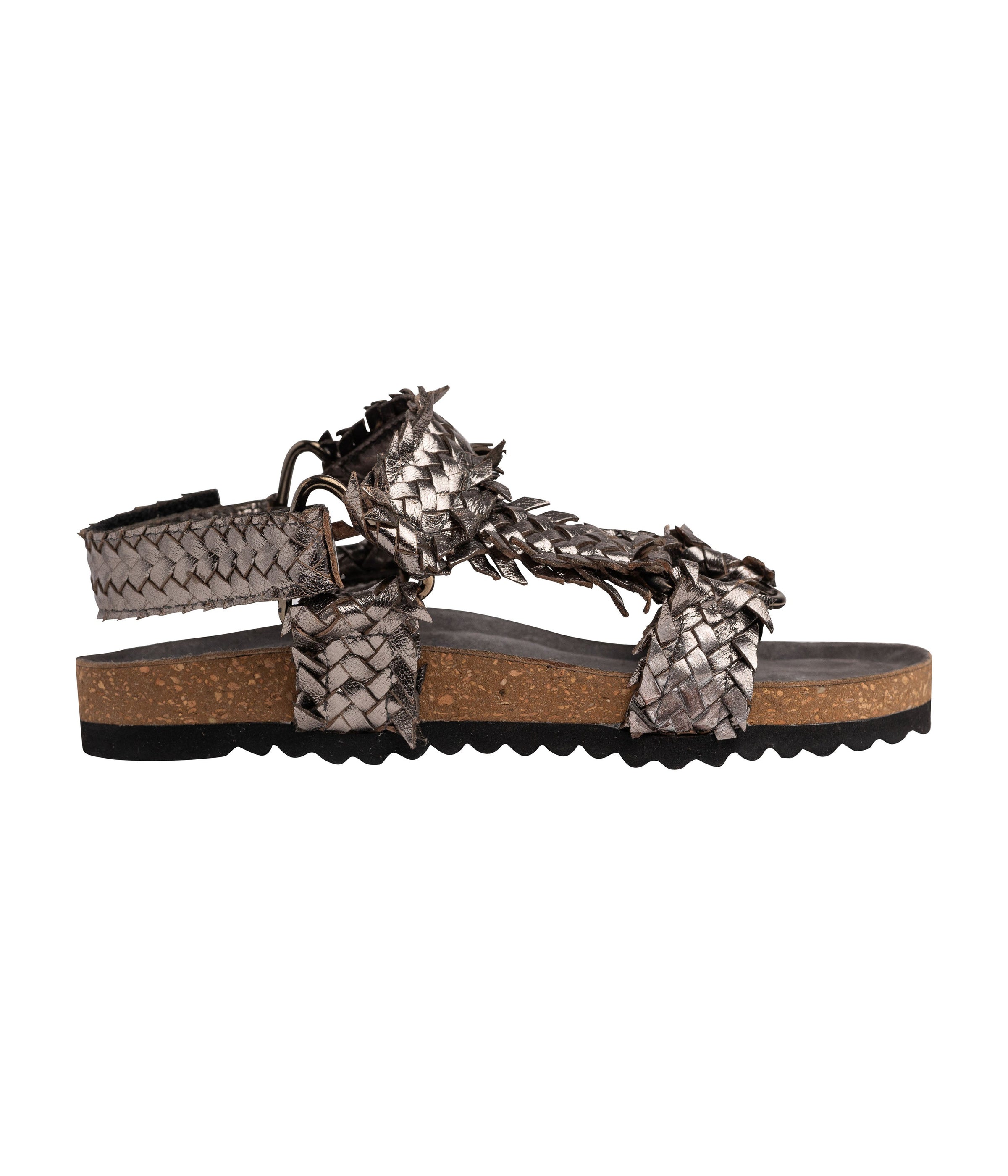 River Dance Woven Sandal in Pewter - Glamourous Grace