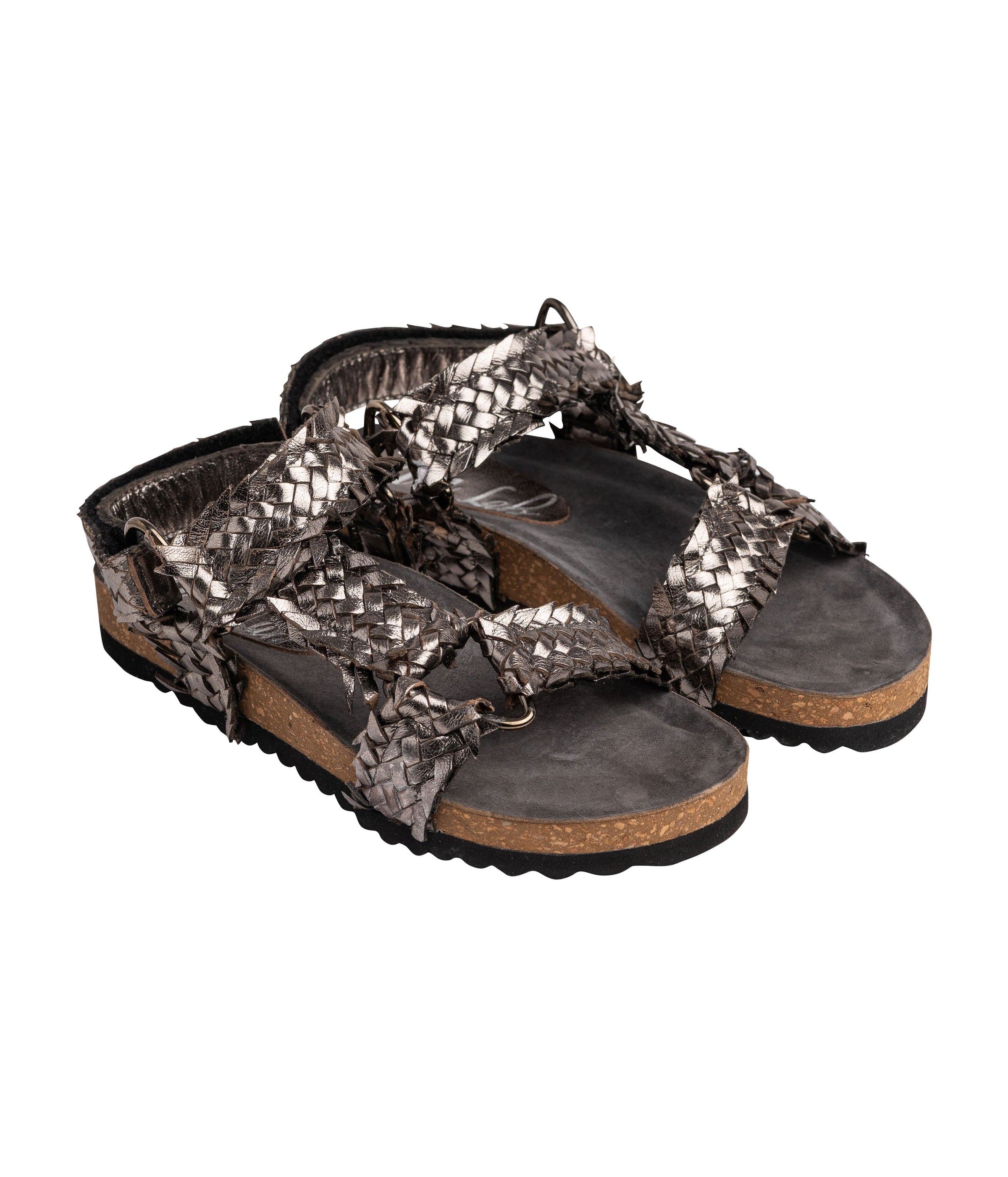 River Dance Woven Sandal in Pewter - Glamourous Grace