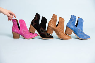 Journee Ankle Boots in Magenta - Glamourous Grace