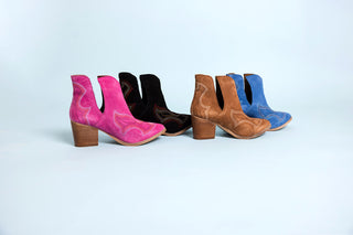 Journee Ankle Boots in Blue - Glamourous Grace