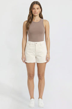 Women's Luxe Fray Hem Shorts