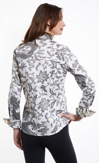 Rome Shirt with Grey Dragon Print - Glamourous Grace
