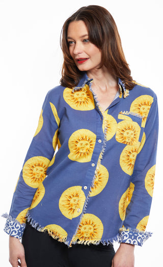 Cape Cod Tunic with a Blue Sunface - Glamourous Grace