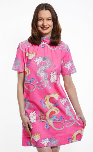 Savannah Dress with Pink Print - Glamourous Grace