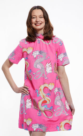 Savannah Dress with Pink Print - Glamourous Grace