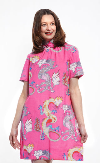 Savannah Dress with Pink Print - Glamourous Grace