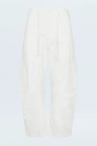 Sabrina White Curved Utility Pants - Glamourous Grace