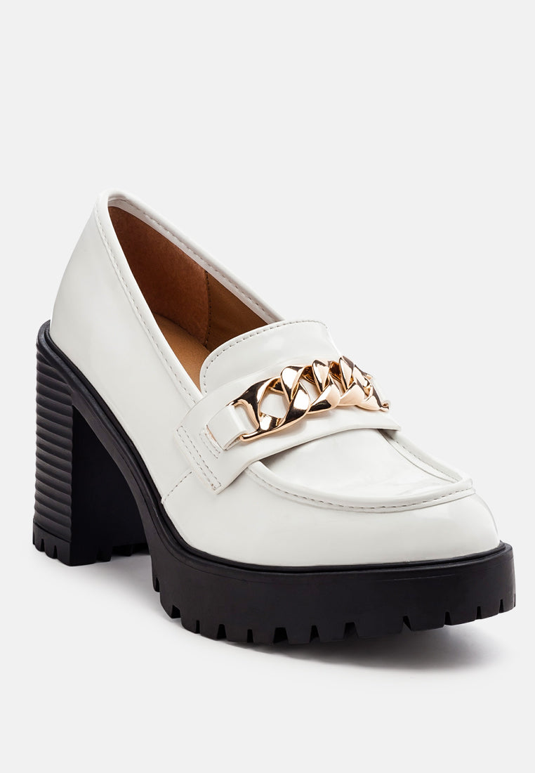 Sachs Block Heeled Chunky Loafers - Glamourous Grace