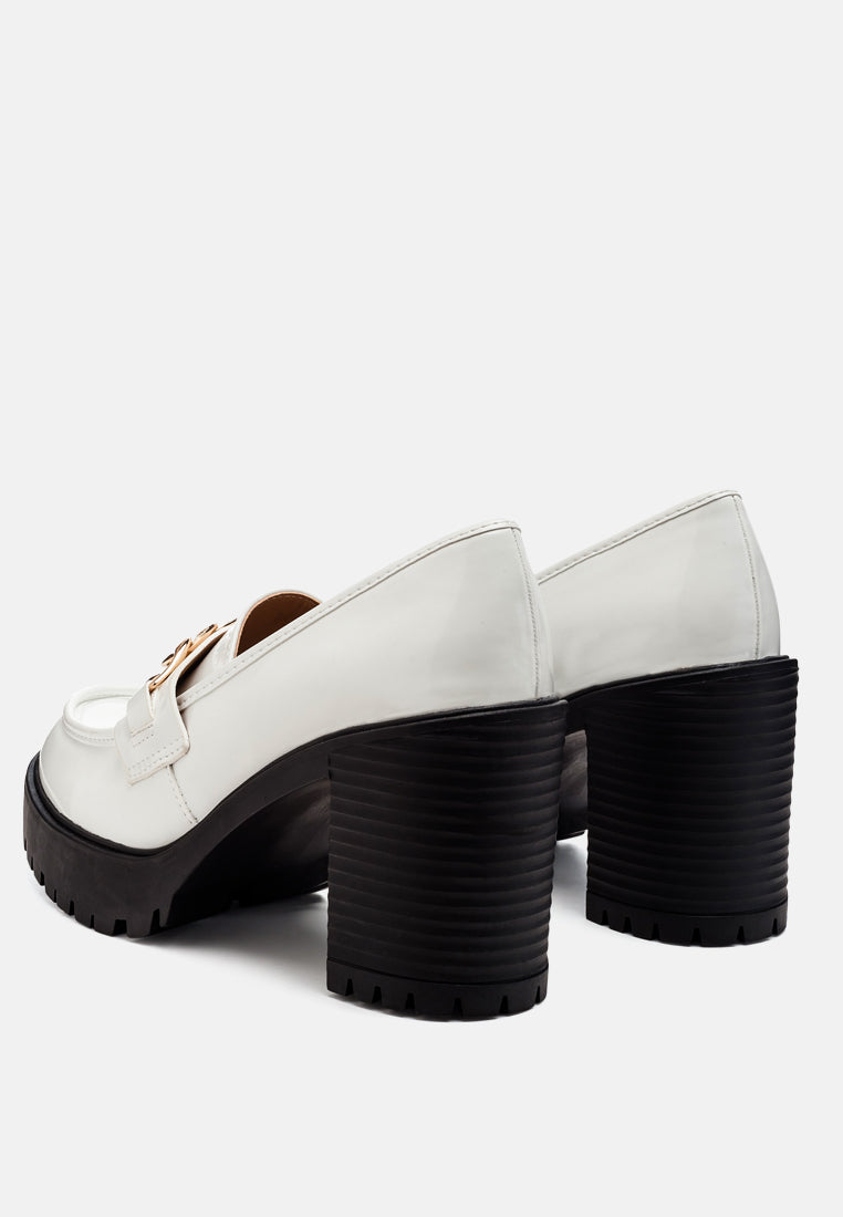 Sachs Block Heeled Chunky Loafers - Glamourous Grace