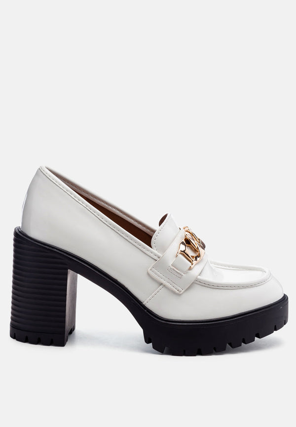 Sachs Block Heeled Chunky Loafers - Glamourous Grace